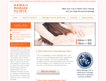Tablet Screenshot of hawaiimassageclinic.com